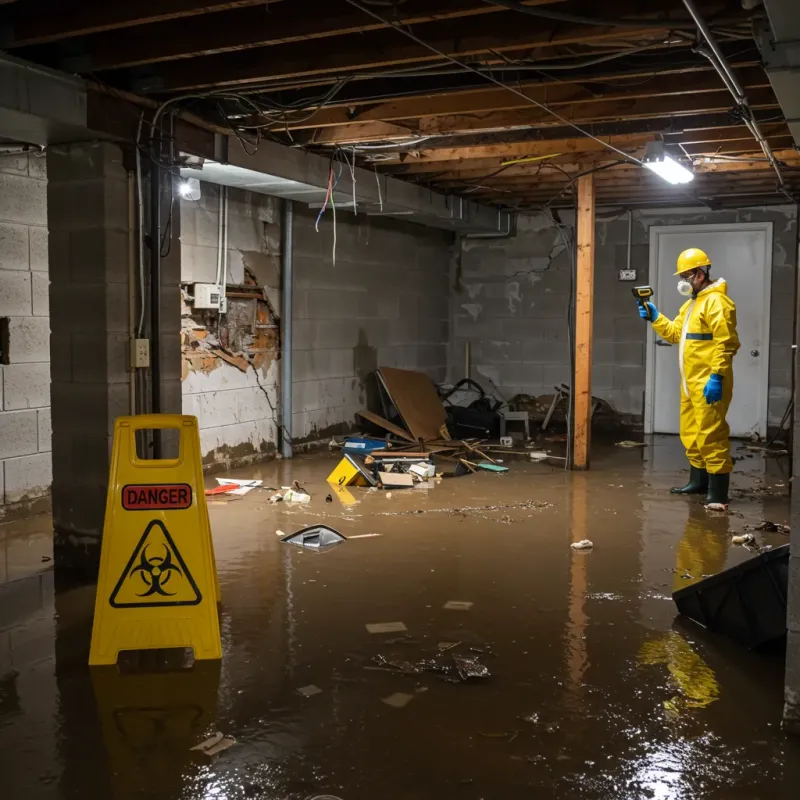 Flooded Basement Electrical Hazard in Colfax, CA Property